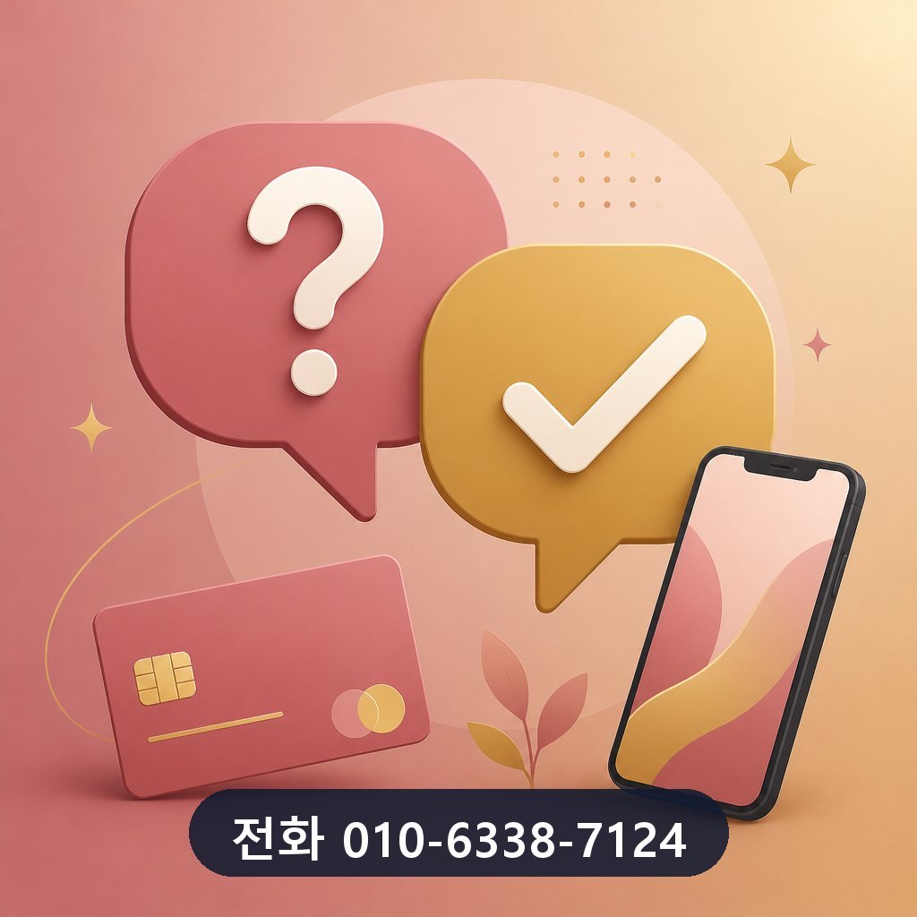 신용카드 한도 현금화 자주 묻는 질문 이미지 · 문의 010-6338-7124